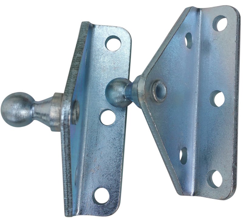 JQuad Angled Lift Support Bracket Outside Mount - Zinc Plated 10 Gauge Steel - 10mm Ball Stud - Gas Shock Mounting - Lid Strut Prop Spring Mount - Image 3